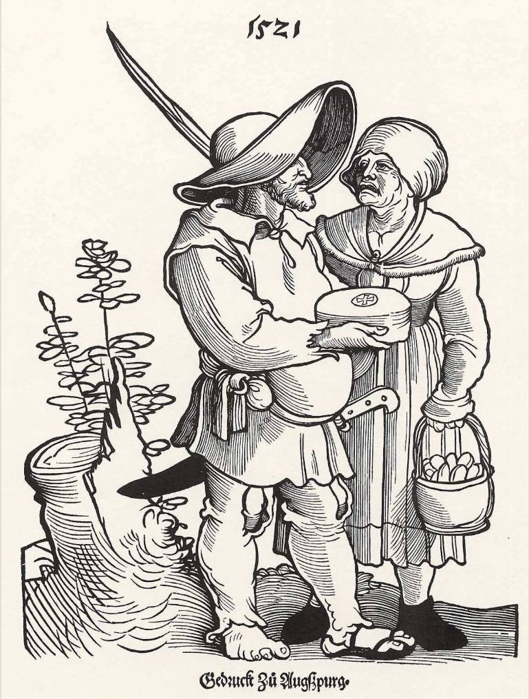 Hans Weiditz the Younger, Cheese Farmer and his Wife, 1521