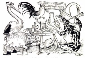 Hans Weiditz the Younger, The Rooster as a Quack Doctor, 16th century Woodcut