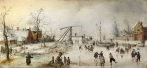 Hendrick Avercamp, Scene on the Ice, c 1620 Oil on panel, 26.5 × 45.2 in National Gallery of Ireland, Dublin