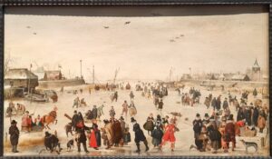 Hendrick Avercamp, Winter Landscape on a Frozen Canal, about 1620 Oil on panel Los Angeles County Museum of Art