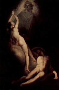 Henry Fuseli, The Creation of Eve, 1793 Oil on canvas, 10 ft x 81.4 in Kunsthalle Hamburg