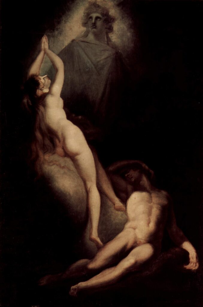Henry Fuseli, The Creation of Eve, 1793 Oil on canvas, 10 ft x 81.4 in Kunsthalle Hamburg