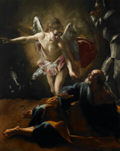 Giovanni Lanfranco, Liberation of Saint Peter, between c 1620 and c 1621 Oil on canvas, 60.6 x 48.1 in Birmingham Museum of Art, Alabama