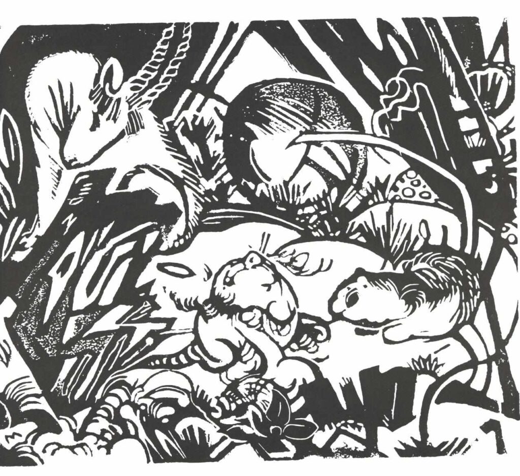 Franz Marc, Animal Legend, unknown date Woodcut
