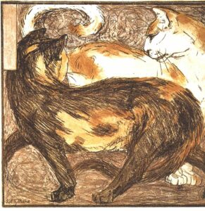Franz Marc, Two Cats, before 1910 Lenbachhaus, Munich