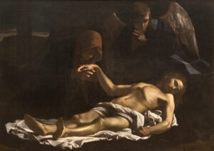 Massimo Stanzione, Lamentation Over the Dead Christ, between 1621 and 1625 Oil on canvas, 51.1 x 71.2 in Galleria Nazionale d'Arte Antica, Rome