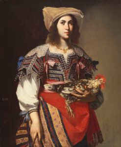 Massimo Stanzione, Woman in Neapolitan Costume, 1635 Oil on canvas, 46.7 x 38.2 in Fine Arts Museums of San Francisco