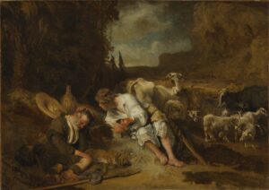 Carel Pietersz. Fabritius, Mercury and Argus, between c 1645 and c 1647 Oil on canvas, 28.9 x 40.9 in Los Angeles County Museum of Art