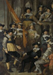 Govert Flinck, The Company of Captain Albert Bas and Lieutenant Lucas Conijn, 1645 Oil on canvas, 11.1 ft x 96 in Amsterdam Museum