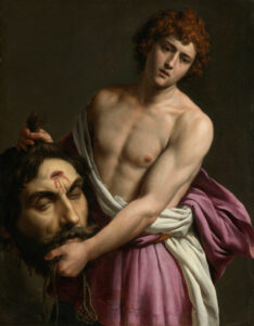 Alessandro Turchi, David with the Head of Goliath,c 1620s Oil on canvass, 49 x 37.5 in Private collection