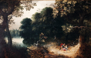 Gillis van Coninxloo, Forest landscape with Cephale and Procris Oil on canvas, 20.4 x 33.4 in Musée des Beaux-Arts de Tournai, France