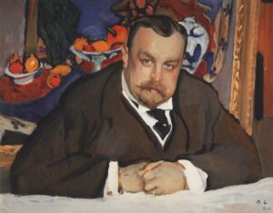 Valentin Serov, Portrait of Ivan Morozov, 1910 Tempera on board, 11.6 x 9 in Tretyakov Gallery, Moscow