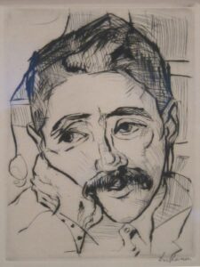 Max Beckmann, Portrait of Walter Carl, 1916 Drypoint and etching Honolulu Museum of Art