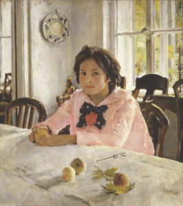 Valentin Serov, Girl With Peaches, 1887 Oil on canvas, 35.8 × 33.4 in Tretyakov Gallery, Moscow