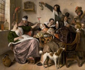 Jan Steen, Dutch painter, c 1626 – February 3, 1679 "The Way You Hear It, Is the Way You Sing It," c 1665 Oil on canvas, 52.7 x 64.1 in Mauritshuis, The Hague