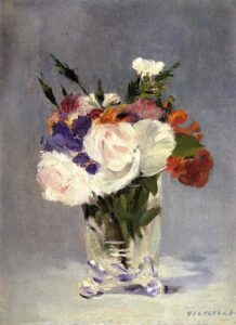 Édouard Manet, Flowers in a Crystal Vase, c 1882 Oil on canvas, 12.8 x 9.6 in) National Gallery of Art, Washington DC