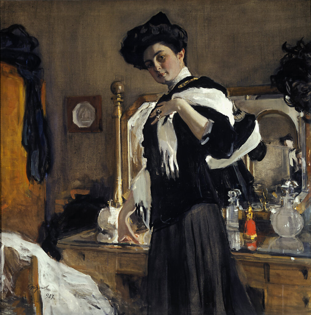 Valentin Serov, Portrait of Henriette Girshman, 1907 Oil on canvas, 55.1 x 55.1 in Tretyakov Gallery, Moscow