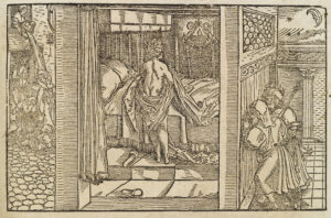 Hans Weiditz the Younger, Voyeurism, before 1544 Woodcut