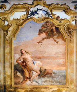 Giovanni Battista Tiepolo, Orlando Rescues Angelica from a Monster, 1757 Fresco Villa Valmarana ai Nani, Vicenza