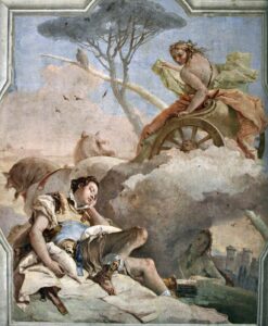 Giovanni Battista Tiepolo, The Sorceress Armida Spies on the Sleeping Rinaldo, 1757 Fresco Villa Valmarana ai Nani, Vicenza