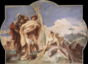 Giovanni Battista Tiepolo, Rinaldo Abandoning Armida, 1757 Fresco Villa Valmarana ai Nani, Vicenza