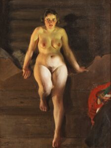 Anders Zorn, Loft Bed, 1919 Oil on canvas, 39.3 x 29.5 in Private collection