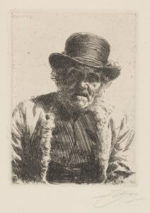 Anders Zorn, Beadle, 1911 Etching, 6 5/16 x 4 5/8 in Cleveland Museum of Art