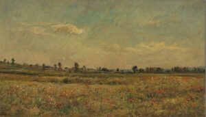 Charles-François Daubigny, Field of Poppies, 1872 Oil on panel, 14.9 x 26.1 in Museum Boijmans Van Beuningen, Rotterdam