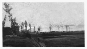 Charles-François Daubigny, Sunset by a River Oil on canvas, 19.3 x35.5 in Museum of Fine Arts Boston