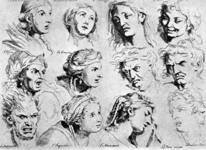 Charles le Brun,Study of the Expressions Etching
