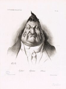 Honoré Daumier, Past, Present, Future, published in La Caricature, 1834 Lithograph, 7.7 x 8.3 in Private collection