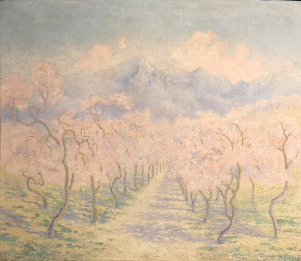 William Degouve de Nuncques, Almond Trees, Balearic Islands, 1902 Oil on canvas, 27.1 X 31.4 in Royal Museums of Fine Arts of Belgium, Brussels