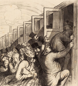 Honoré Daumier, The Trains of Pleasure, published in Le Charivari, 1864 Lithograph