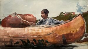 Winslow Homer, Indian Boy with Canoe, c 1895 Watercolor on paper, 16 1/2 x 24 in Denver Art Museum
