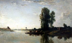 Charles-François Daubigny, Ferry at Bonnières Museum of Fine Arts, Leipzig