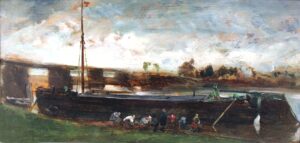 Charles-François Daubigny, Laundresses in Bezon Museum of Fine Arts, Leipzig