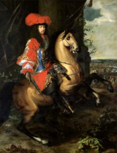 Charles le Brun,Equestrian Portrait of Louis XIV of France, 17th century Oil on canvas, 114.5 x 89.7 in Musée des Beaux-Arts de Tournai, France