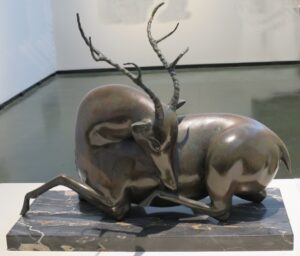 Elie Nadelman, Resting Stag, c 1915 Bronze Honolulu Museum of Art