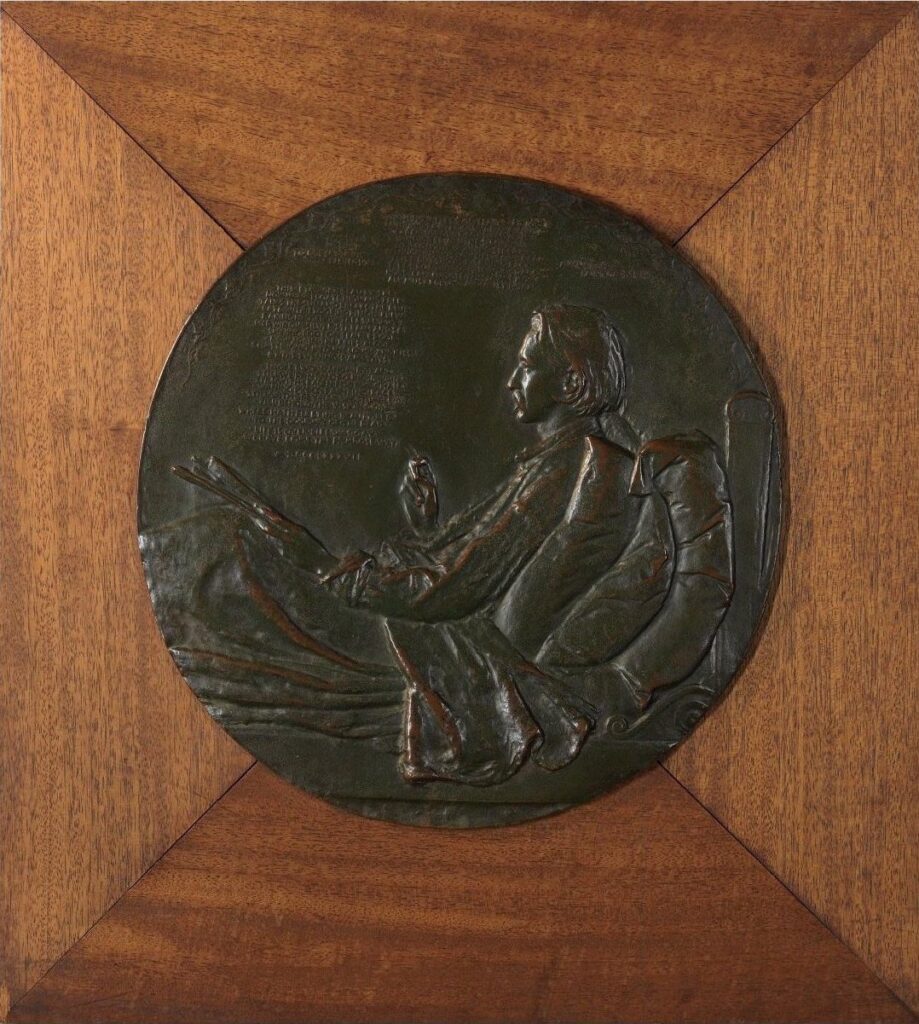 Augustus Saint-Gaudens, Portrait of Robert Louis Stevenson, 1887 Bronze relief Honolulu Museum of Art