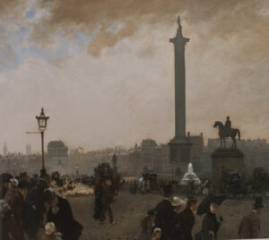 Giuseppe De Nittis, Trafalgar Square, c 1878 Oil on canvas, 40.5 x 35.4 in Private collection