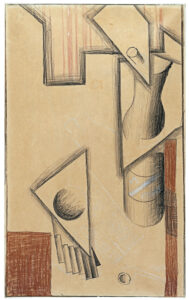 Juan Gris, Still Life, 1913 Graphite and colour pencils on silkpaper, 28.5 x 17.5 in Thyssen-Bornemisza Museum, Madrid