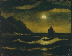 Albert Pinkham Ryder, Silver Moon, Undated Oil on canvas, 13.5 x 17.5 in Museum of Fine Arts Boston