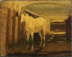 Albert Pinkham Ryder, The White Horse Oil on canvas, 8 x 10 in Princeton Art Museum, New Jersey
