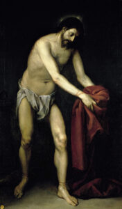 Alonso Cano, Christ Collecting His Clothes, c 1646 Oil on canvas, 64.1 x 37.7 in Royal Academy of Fine Arts of San Fernando, Madrid