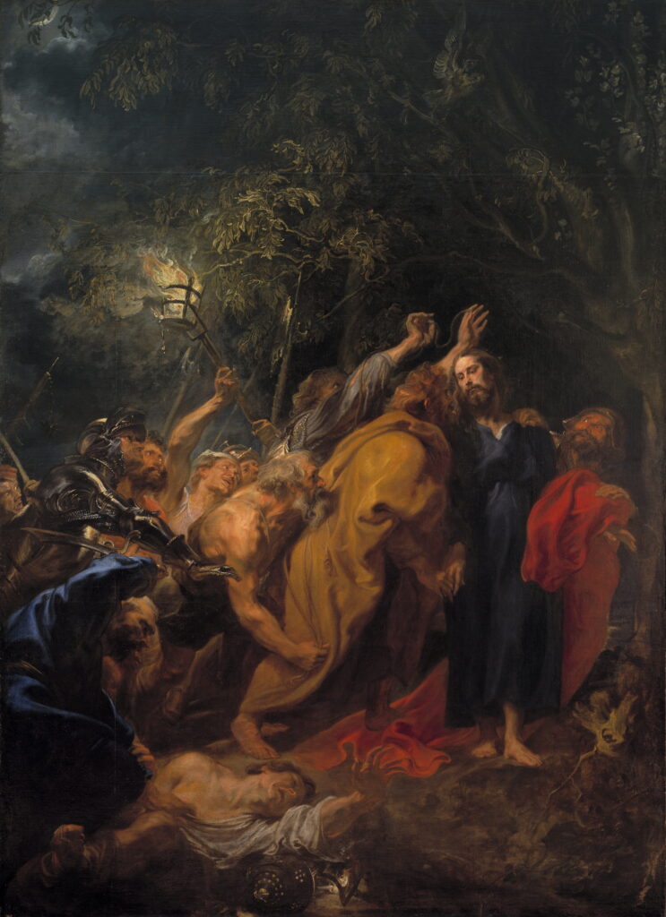 Sir Anthony van Dyck, The Taking of Christ, 1617 - 1620 Oil on canvas, 11.2 ft x 98 in Prado, Madrid