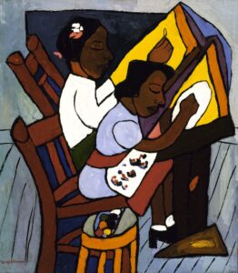 William H Johnson, Art Class, c 1939-1940 Oil on plywood, 32 7⁄8 x 29 in Smithsonian American Art Museum, Washington, DC