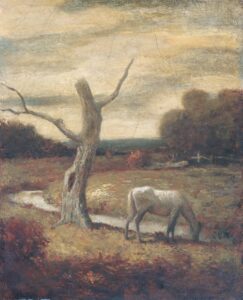 Albert Pinkham Ryder, Autumn Meadows, 1912 - 1917 Oil on canvas mounted on wood, 21 x 17 1/4 in Metropolitan Museum of Art, New York