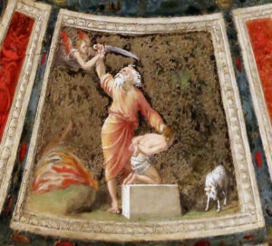 Baldassare Tommaso Peruzzi, Sacrifice of Isaac, 1516 Fresco Santa Maria della Pace, Rome