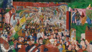 James Ensor, Christ's Entry into Brussels in 1889 Oil on canvas, 99.6 x 14.1 ft Getty Center, Los Angeles
