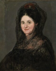 Francisco José de Goya y Lucientes, Portrait of a Lady in a Black Mantilla, c 1824 Oil on canvas, 21.4 x 17.1 in National Gallery of Ireland, Dublin